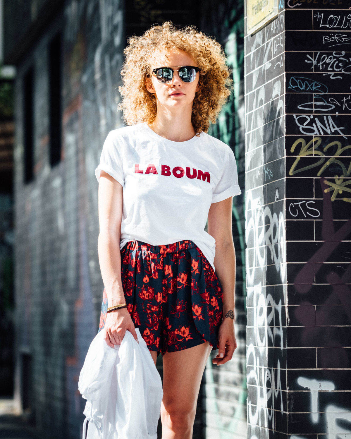 La Boum womens T-Shirt white/bordeaux – Bild 2