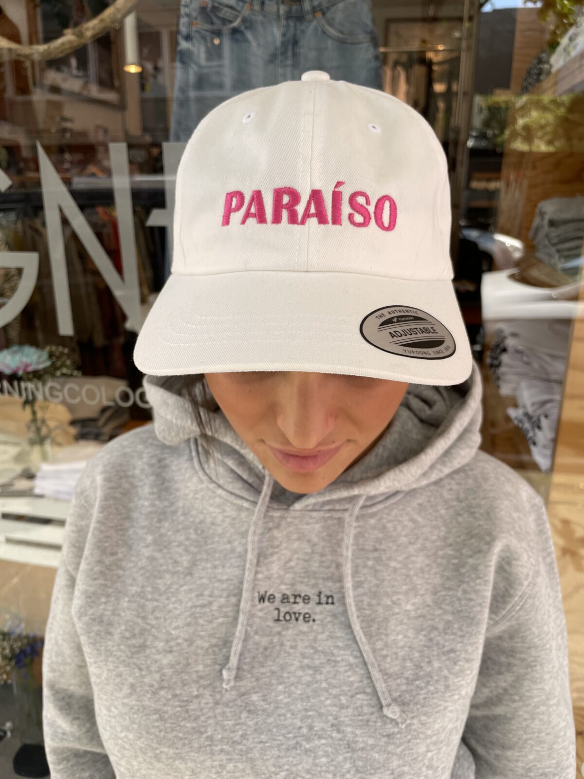 Cap Paraiso unisex white/pink